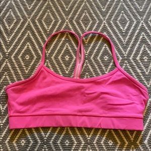 Lululemon Y Flow Pink Sports Bra Size 8